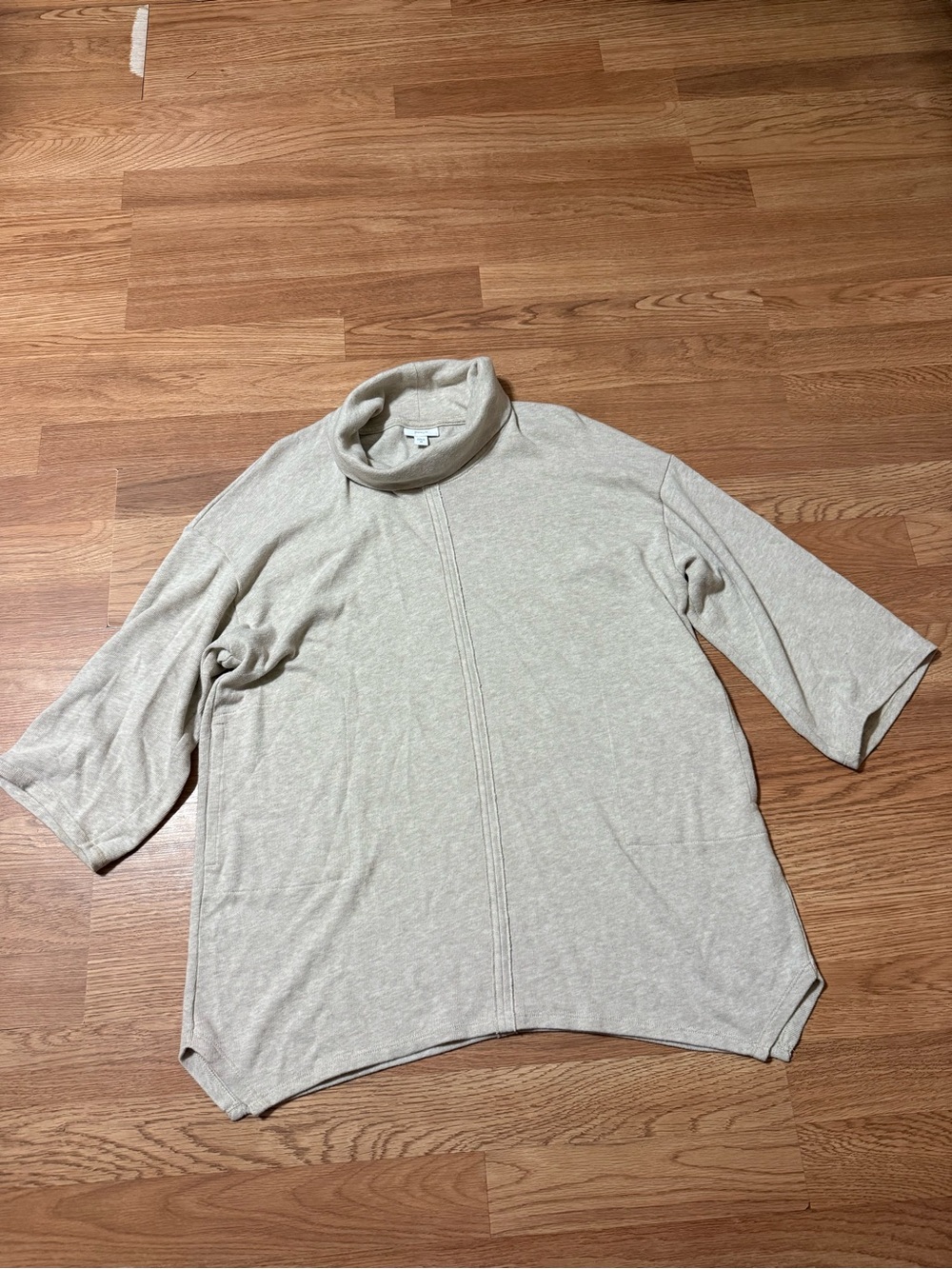 Light Gray Cowl Neck Sweater Top - No Brand Listed